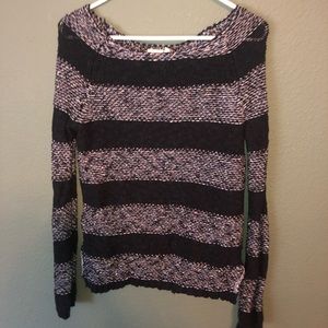 Black and multicolored sweater